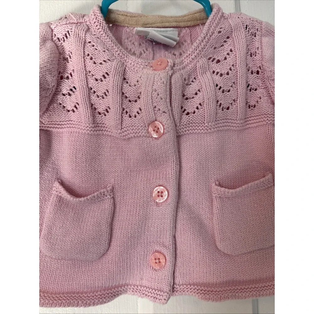 Oshkosh, Big Pink Baby Sweater Button Down Size 6‎ Months
